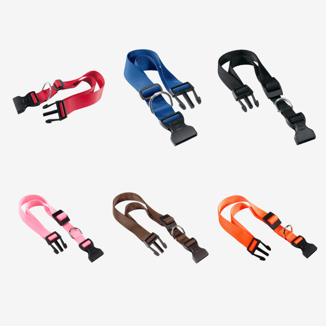 Ferplast Нашийник за куче CLUB C15/44 - кафяв, черен, червен, син, розов, оранжев