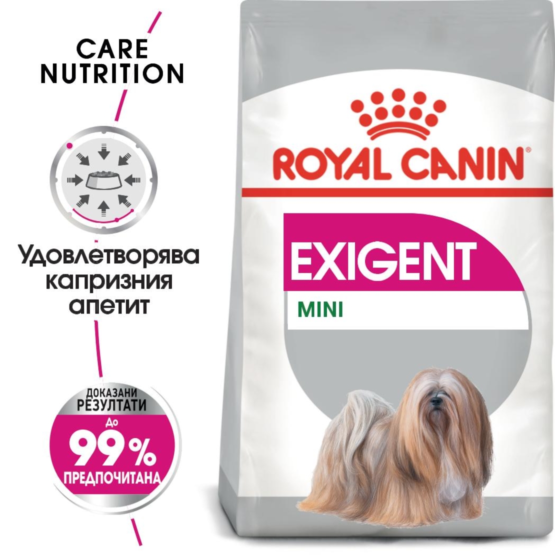 ROYAL CANIN® CCN MINI EXIGENT за кучета в зряла и напреднала възраст от дребни породи (от 1 до 10 кг) - над 10 месеца - кучета с капризен апетит