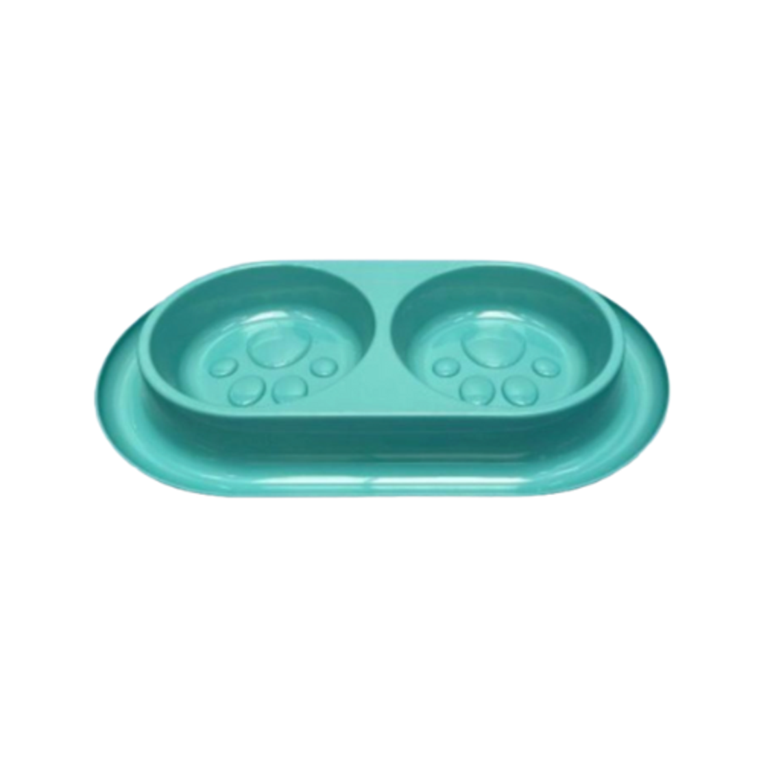 Двойна купа за куче с лапичка и подложка – 2 x 400 мл