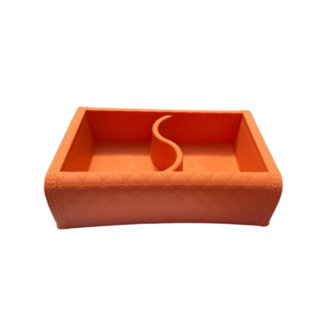 Двойна купа за куче с десен имитация на кожа 2 х 950 мл