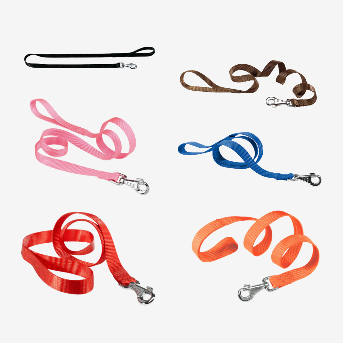 Ferplast Повод за куче CLUB G15/120 - черен, червен, син, оранжев, розов, кафяв