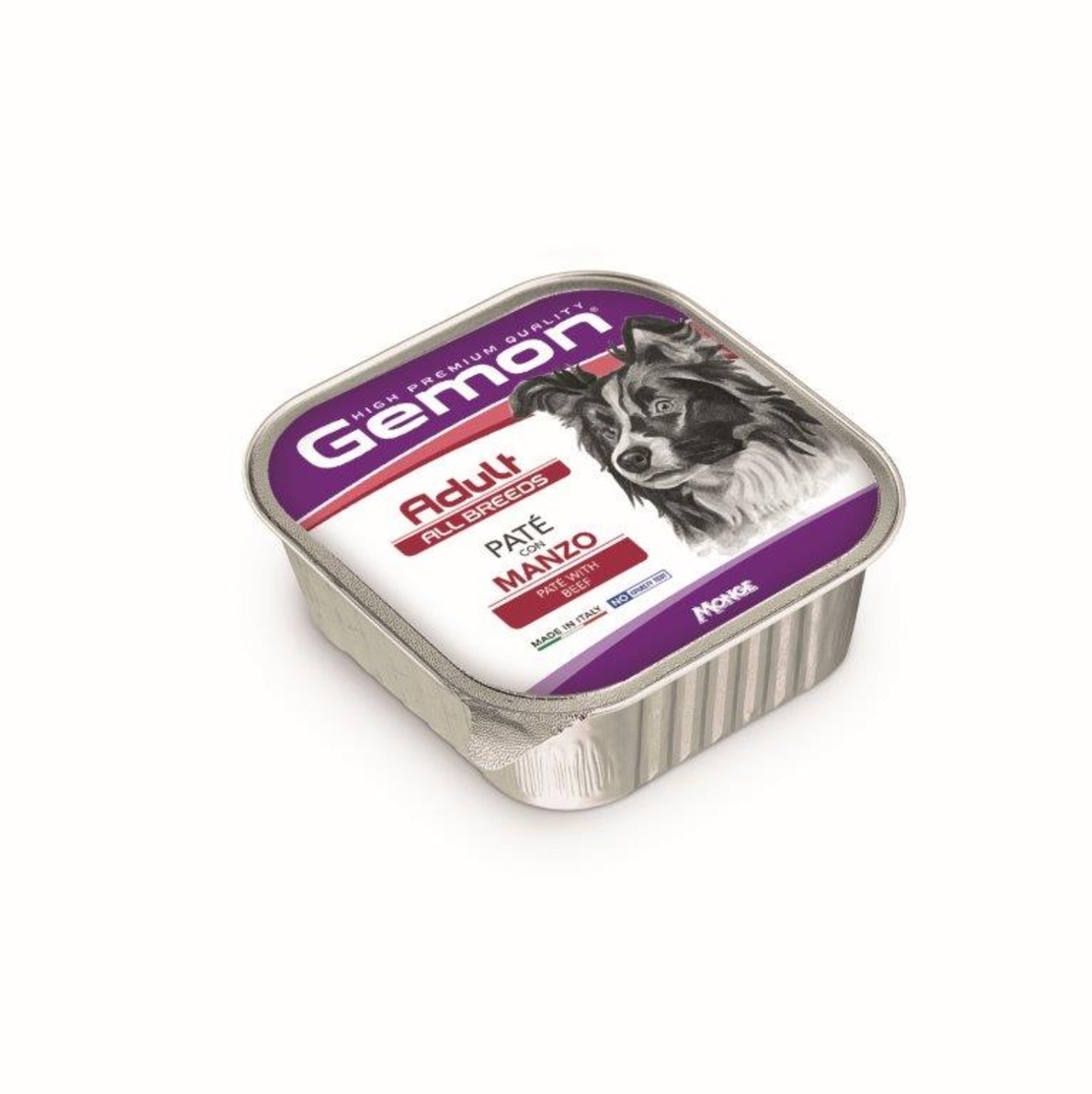 GEMON Adult Dog All Breeds Paté with BEEF – Пълноценна храна за кучета в зряла възраст от всички породи, терин пастет с телешко