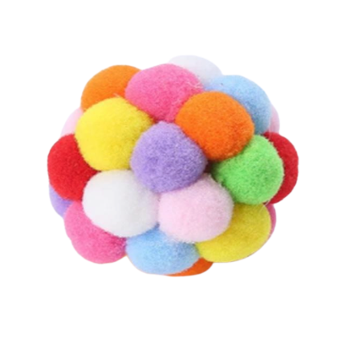 Интерактивна играчка за котки – меки топчета със звънче, 4 см