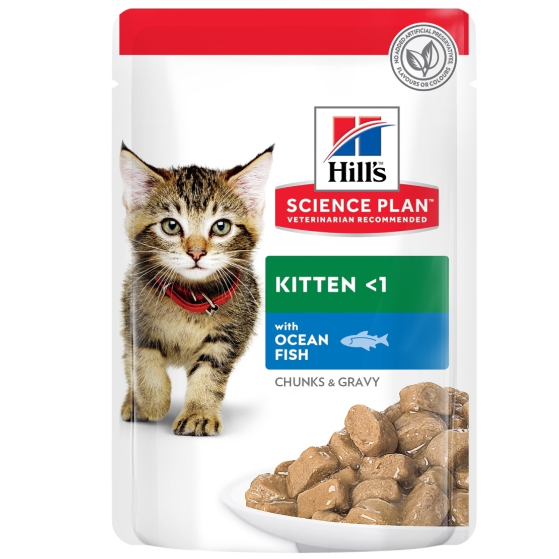 Hill’s  Science Plan Kitten Ocean Fish – Пълноценна храна за котенца до 1 година, бременни и кърмещи котки, пауч с океанска риба