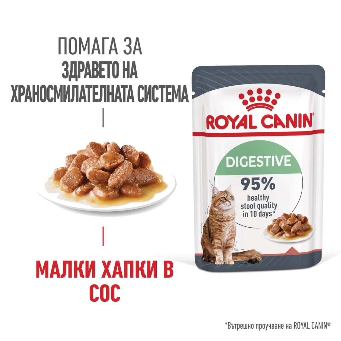 ROYAL CANIN® FCN CARE DIGEST SENSITIVE CAT за котки в зряла възраст (хапки в сос)