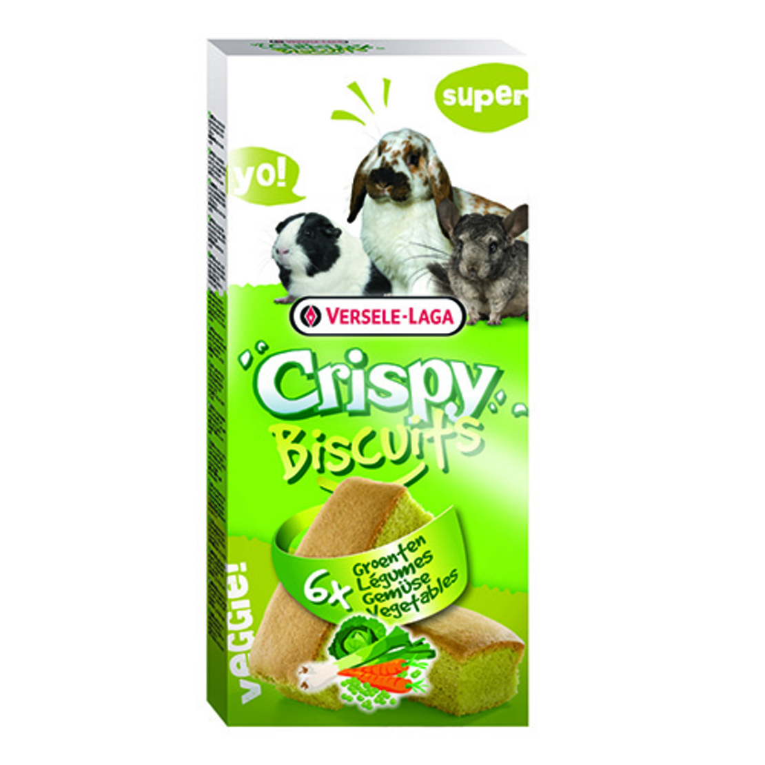 Crispy Biscuit Small Animals Vegetables – кексчета за гризачи със зеленчуци и яйцa, 70 гр