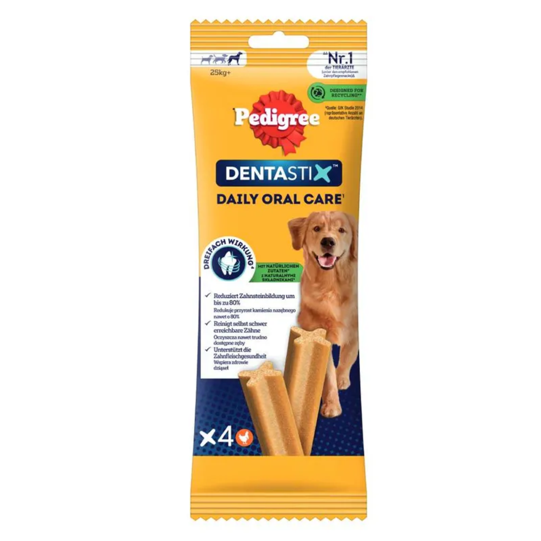 Pedigree DentaStix Large - за цялостно почистване на зъбите, подходящ за кучета големи породи 270 гр