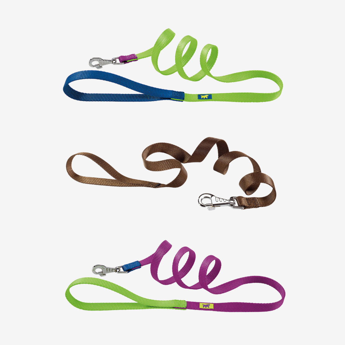 Ferplast Повод за куче CLUB G25/120 COLOUR - лилав, зелен, кафяв