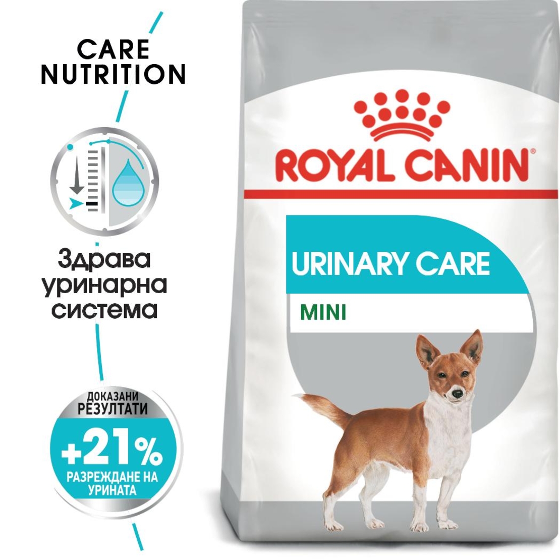 ROYAL CANIN® CCN MINI URINARY CARE за кучета в зряла възраст и напреднала възраст от дребни породи (от 1 до 10 кг) - над 10 месеца - с предразположеност към уринарна чувствителност