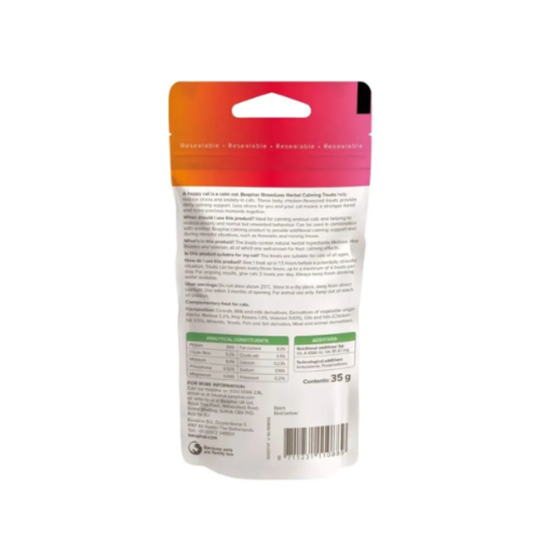 Beaphar StressLess - Билкови успокояващи хапки за котки, 35 гр