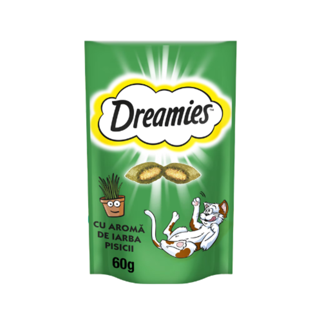 Dreamies снак с вкус на котешка трева, 65 гр