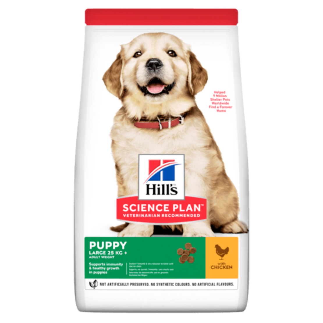 Hill’s Science Plan Canine Puppy Large Breed с пилешко - За подрастващи кучета от едри и гиганстки породи, над 25кг, от отбиването до 18 мес. Бременни и кърмещи кучета