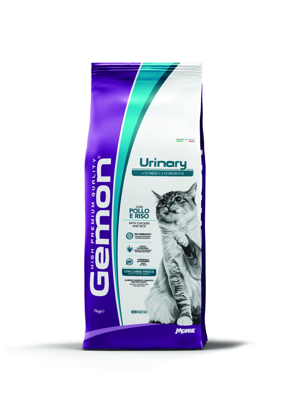 GEMON URINARY CAT WITH CHICKEN AND RICE - Пълноценна диетична суха храна за котки над 1 година и за профилактика на пикочните пътища, с пилешко и ориз