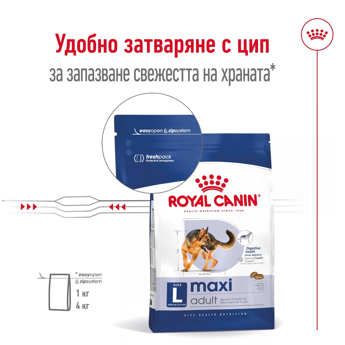 ROYAL CANIN® SHN MAXI ADULT  - за кучета в зряла възраст от едри породи (от 26 до 44 кг) - над 15 месеца