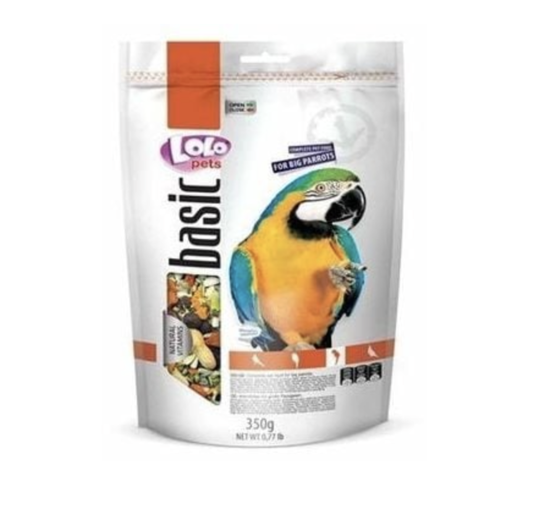 LOLO PETS - Храна за големи папагали, 350 гр