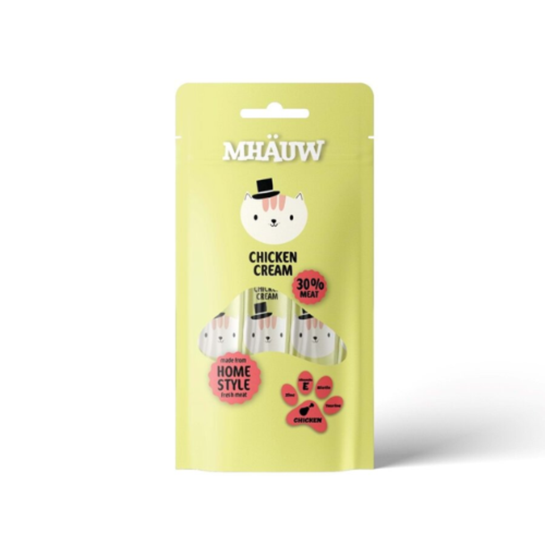 Кремообразно лакомство за котки с вкус на пилешко филе MHAUW, 80 гр