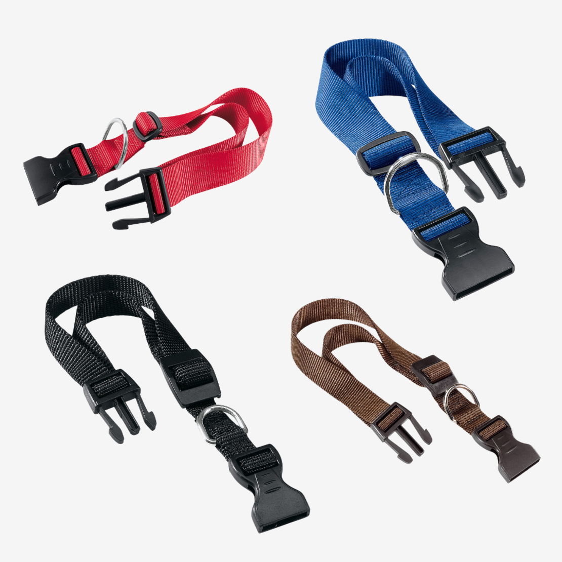 Ferplast Нашийник за куче CLUB C25/70 - кафяв, черен, червен, син