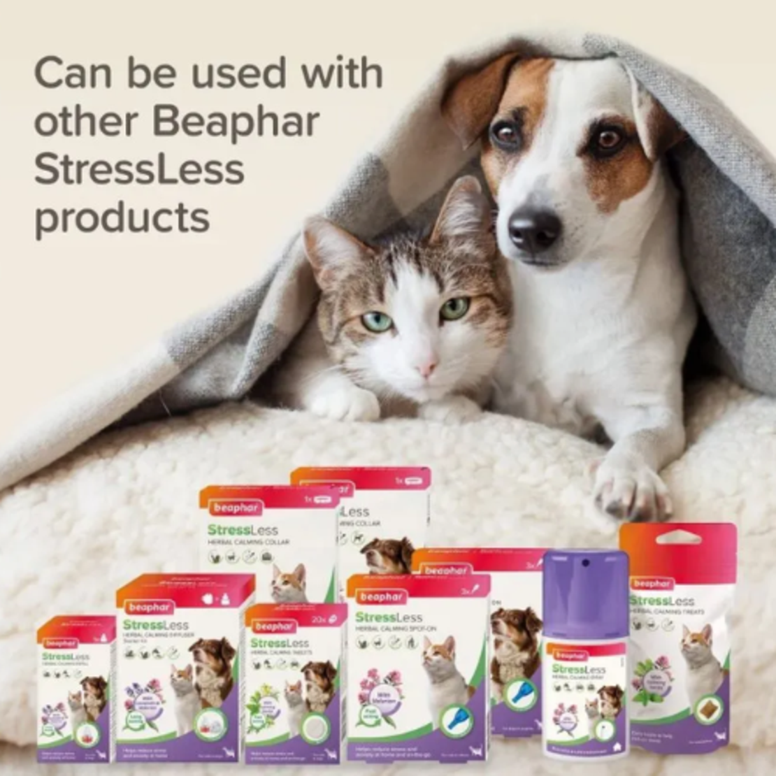 Beaphar StressLess - Билкови успокояващи хапки за котки, 35 гр