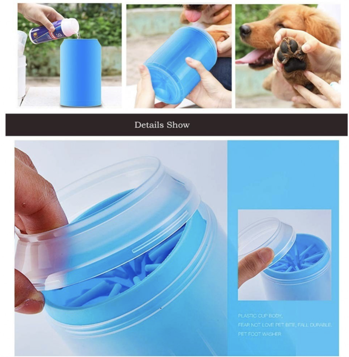 Съд за измиване на лапи на домашен любимец - синьо