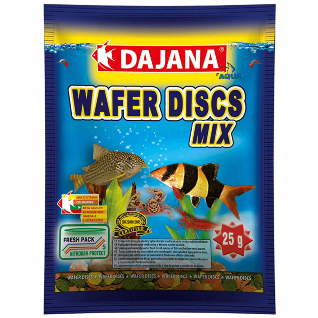 Храна за риби Dajana Pet Wafer Discs Mix, 25 гр