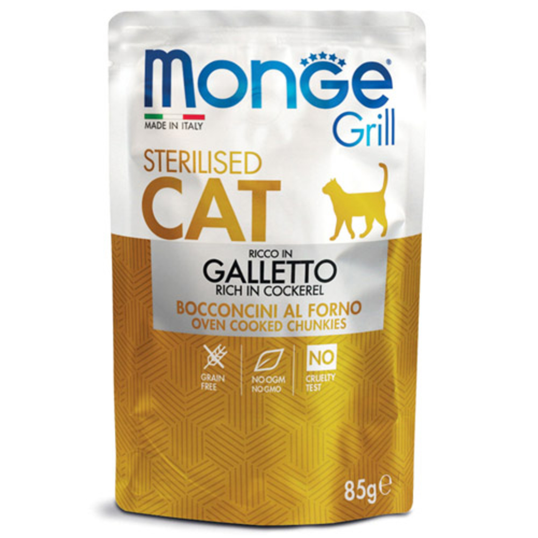 Monge Grill Sterilised Cat – Chunkies in Jelly – Cockerel, петелско