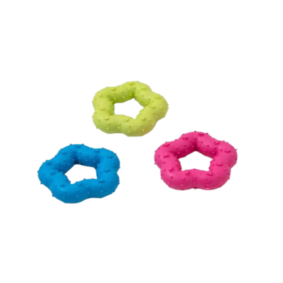 Играчка за куче – 3 в 1 дентална играчка (ринг, бибер и дъмпел), 8 / 9 / 10 см