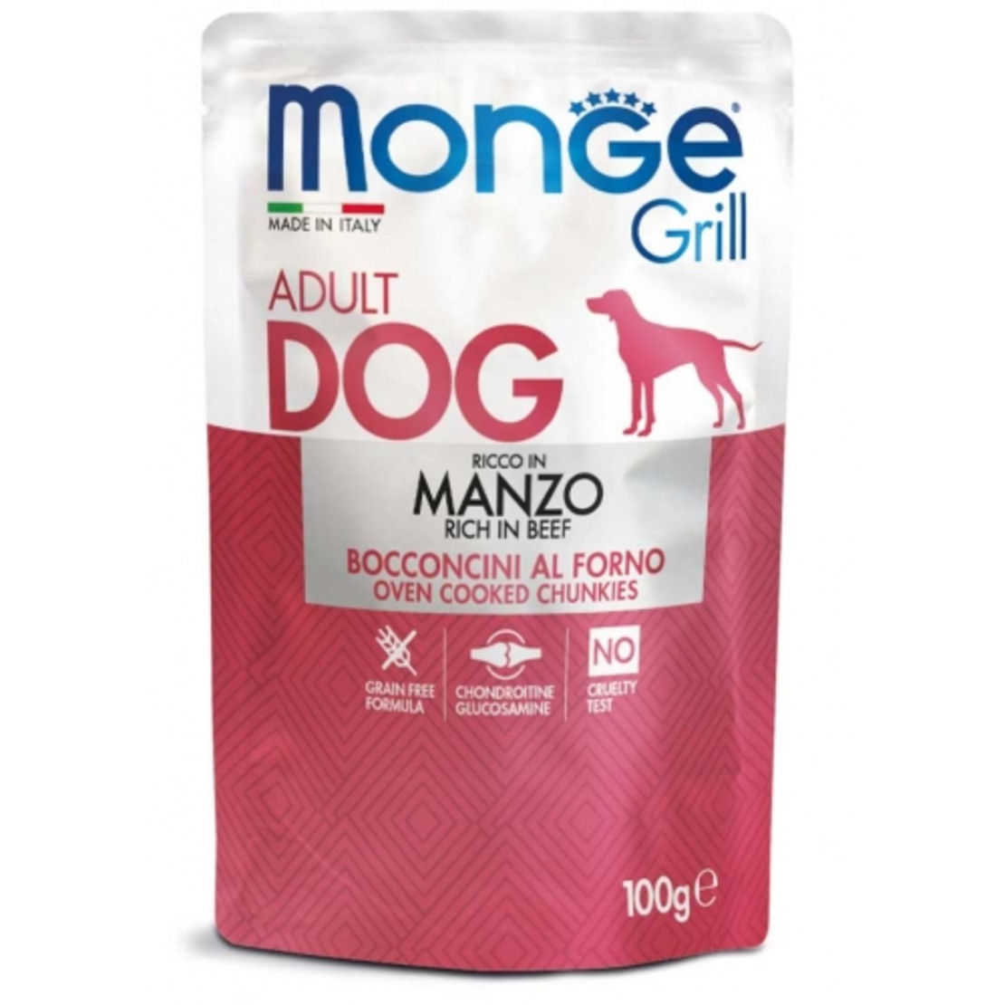 Monge Grill Adult Dog Chunkies rich in Beef, телешко