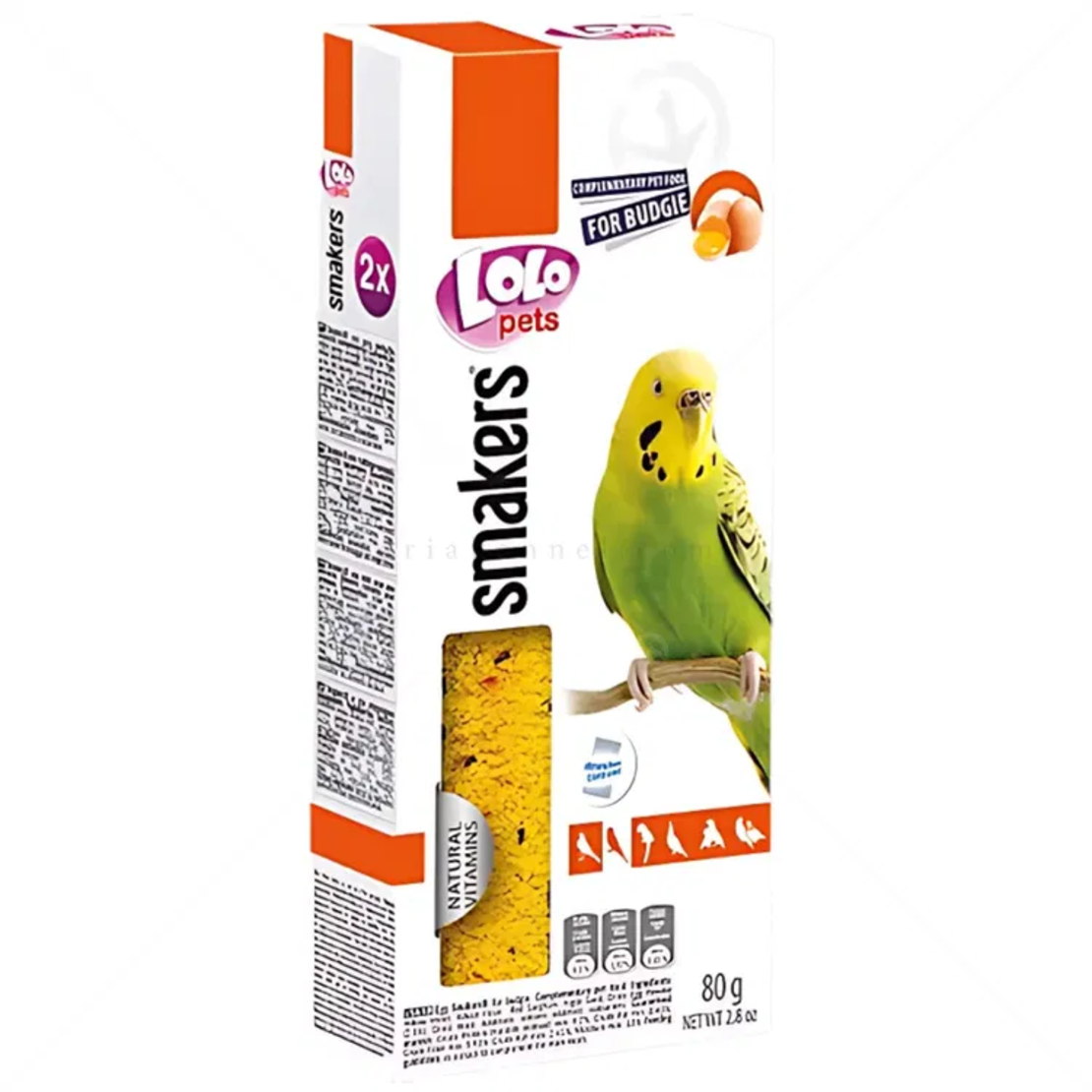 Крекери с яйце за вълнисти папагали LOLO PETS 2 бр/80 гр