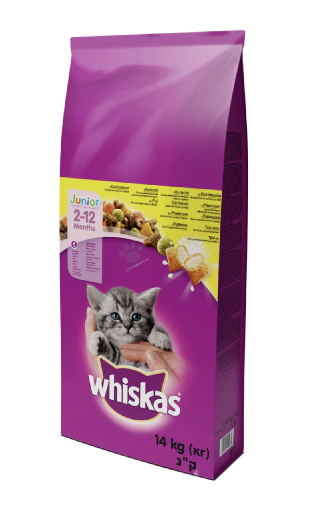 Whiskas Chicken Junior - с пилешко месо,за котенца от 1 до 12 месеца - 14 кг