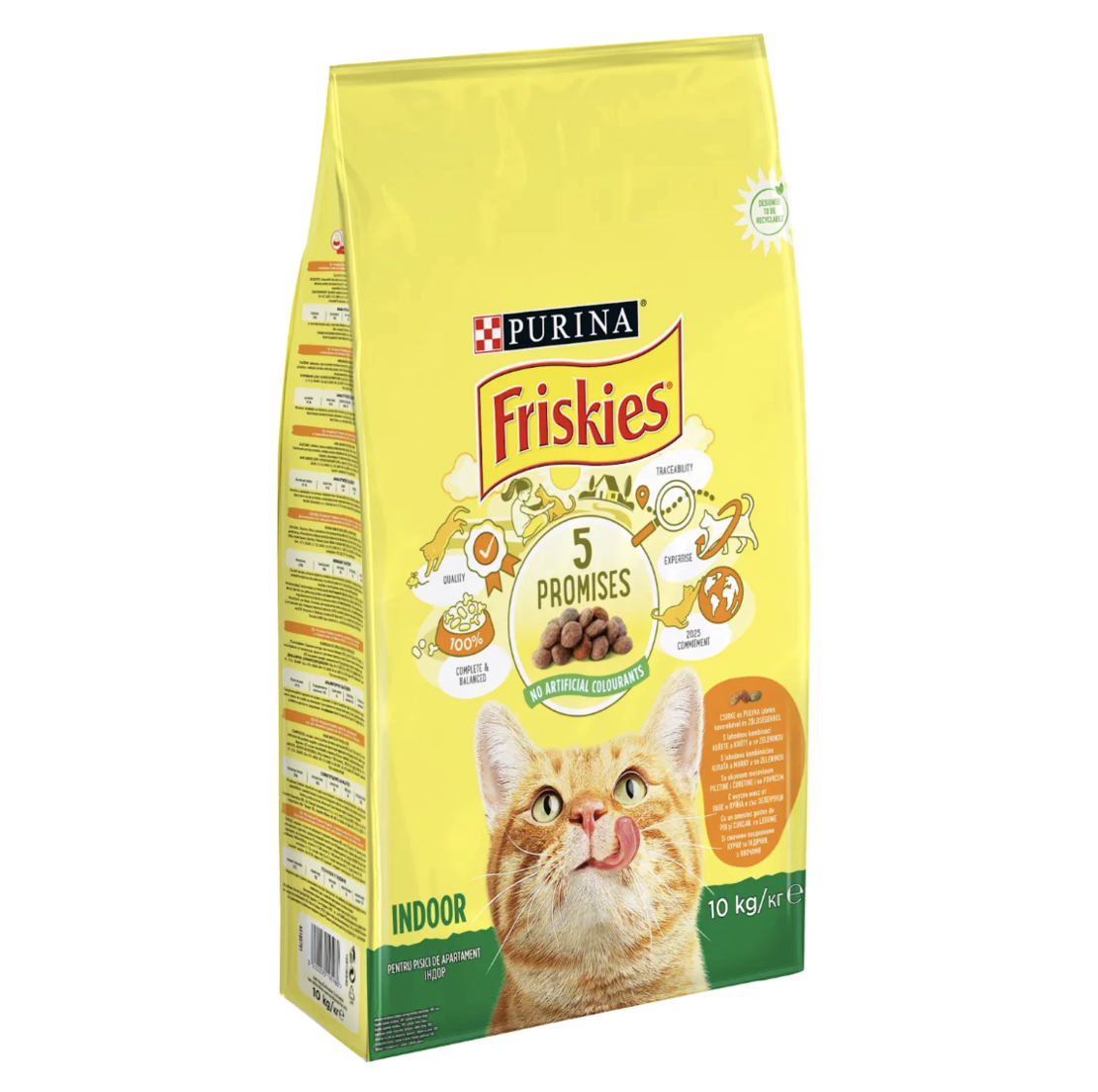 PURINA®FRISKIES®  INDOOR  за котки в зряла възраст, Пиле и Зеленчуци, суха храна