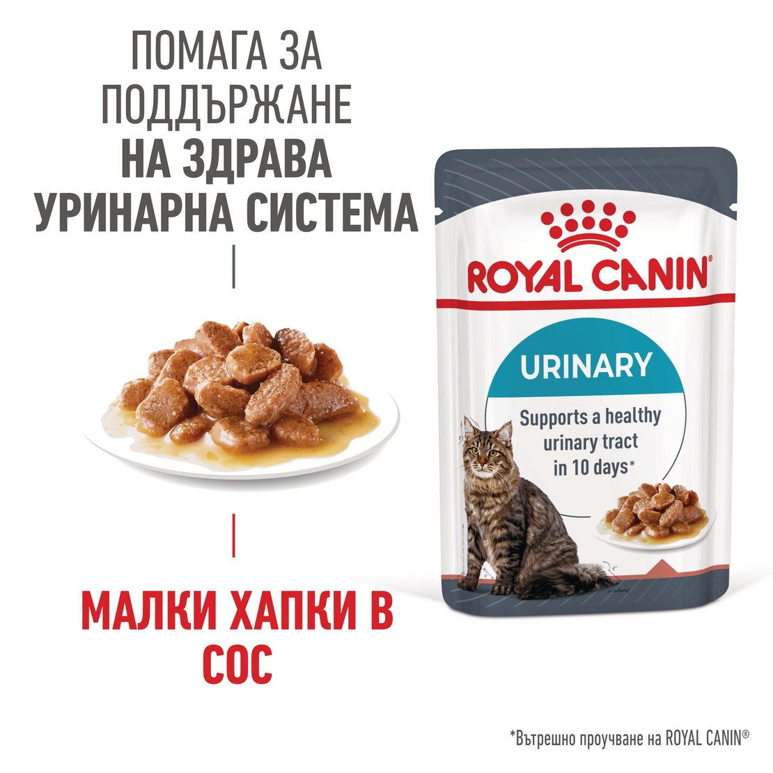 ROYAL CANIN® FCN CARE URINARY за котки в зряла възраст (хапки в сос)