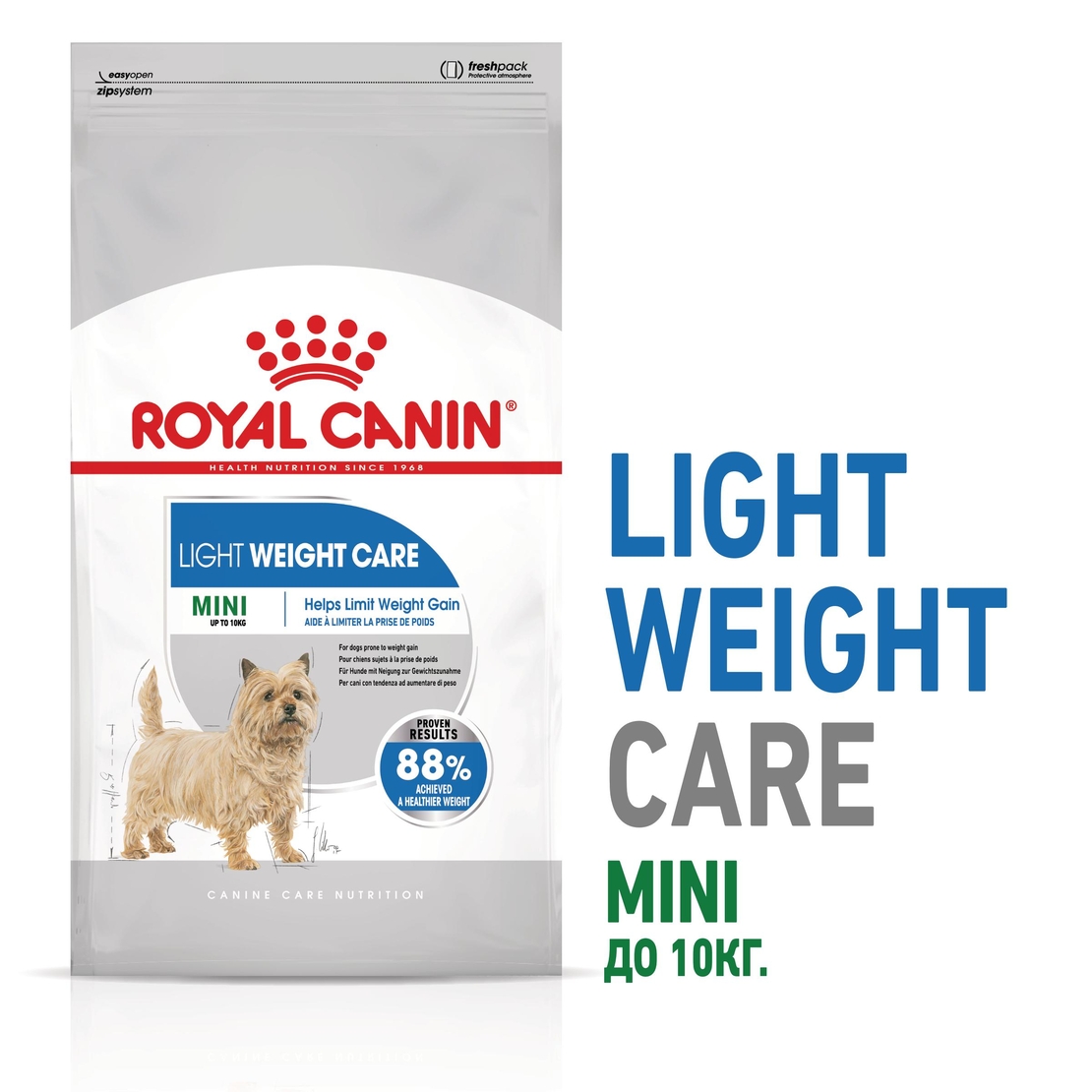 ROYAL CANIN® CCN MINI LIGHT WEIGHT CARE за кучета в зряла и напреднала възраст от дребни породи (от 1 до 10кг) - над 10 месеца - кучета със склонност към натрупване на наднормено тегло