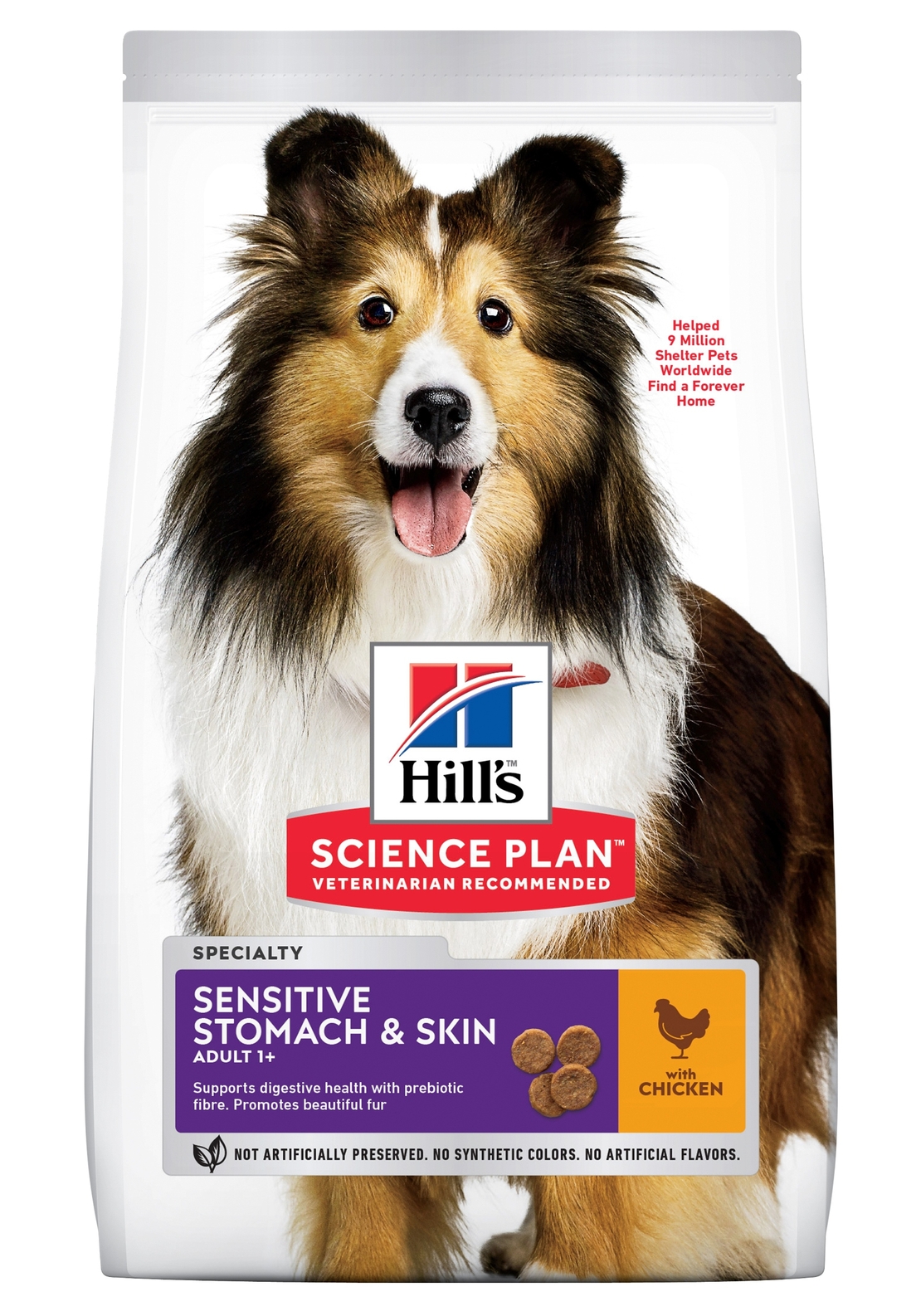 Hill’s Science Plan Adult Sensitive Stomach & Skin – Пълноценна суха храна за кучета над 1 година с чувствителен стомах и чувствителна кожа