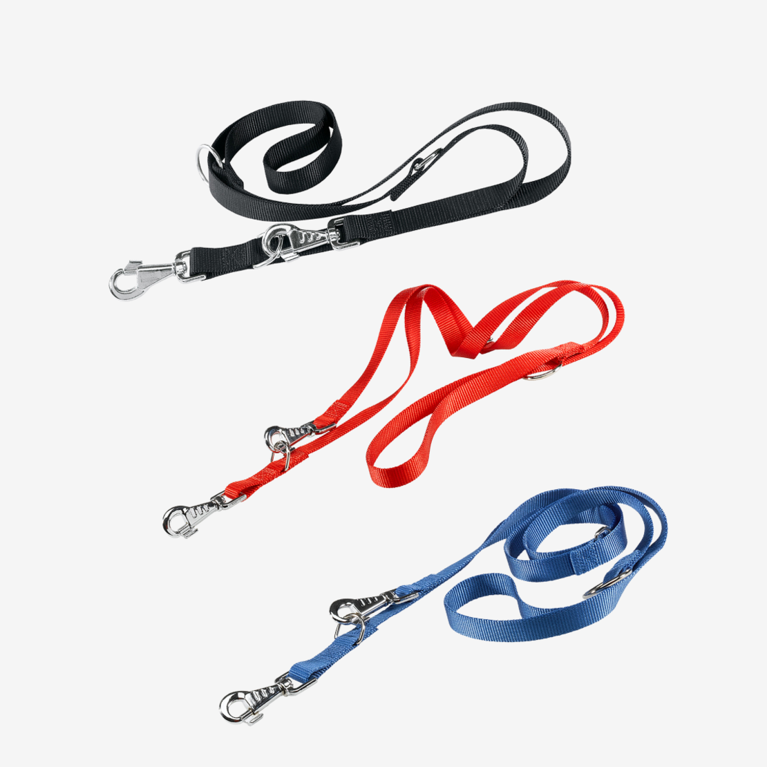 Ferplast Повод за куче CLUB GA25/200 - черен, червен, син