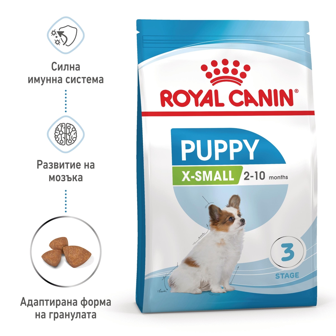 ROYAL CANIN® SHN X-SMALL PUPPY за подрастващи кучета от миниатюрни породи (тегло в зряла възраст до 4 кг) - до 10 месеца