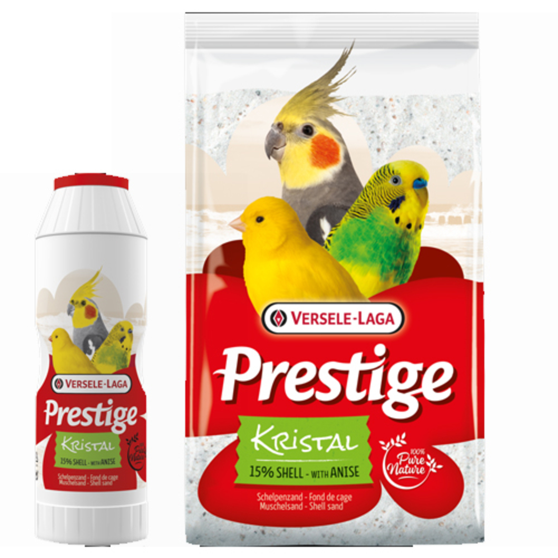 Shell Sand Kristal Box – пясък за птици с мидени черупки и семена от анасон, 2 кг