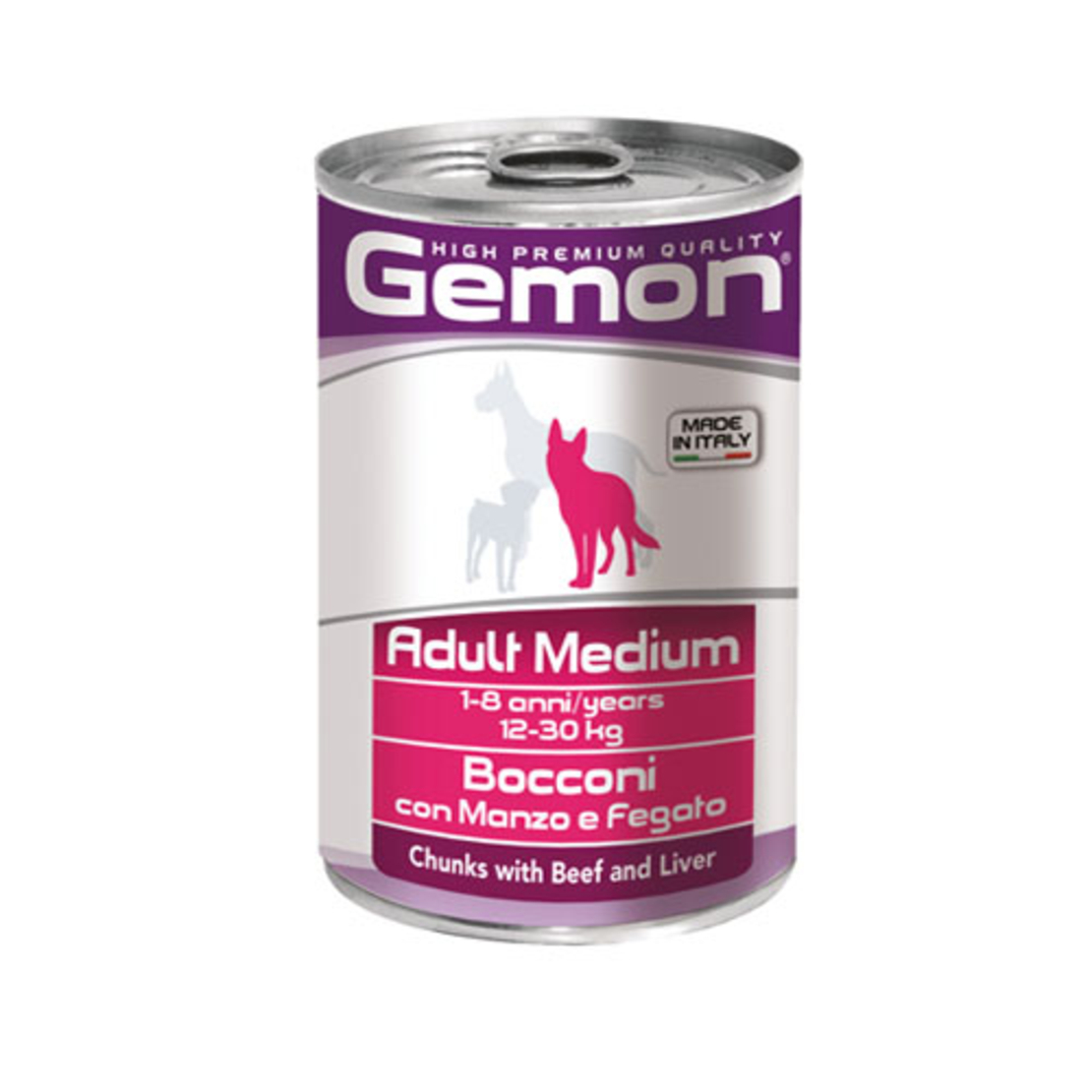 Adult Medium Beef and Liver – 1/8 years – За кучета над 1 г., 12-30кг. – консерва хапки с говеждо и черен дроб