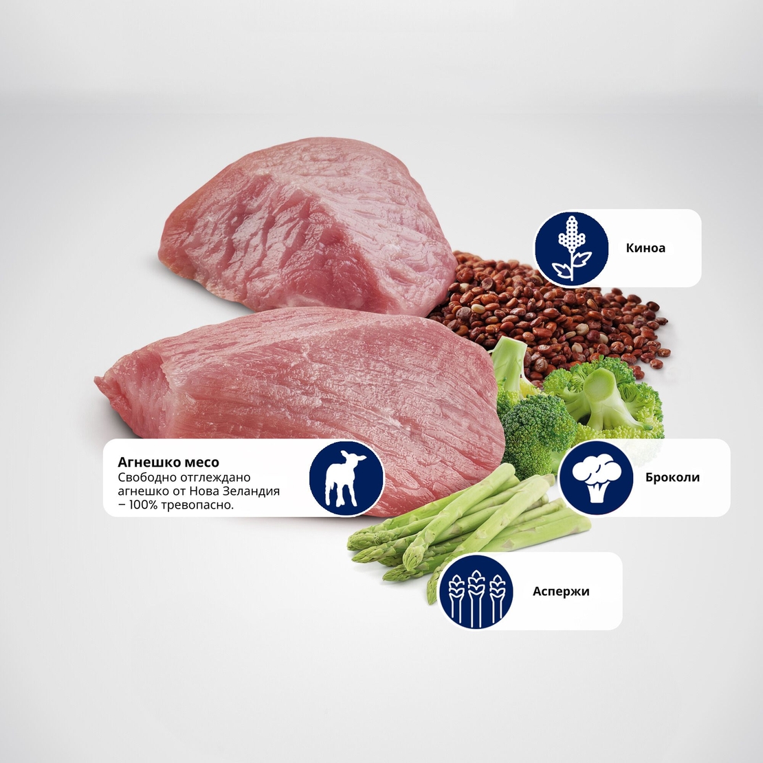 N&D Quinoa Weight Management with Lamb, Cat Adult – суха храна за поддържане на идеално телесно тегло, без зърнени култури за котки над 1 година, с агнешко, киноа, броколи и аспержи