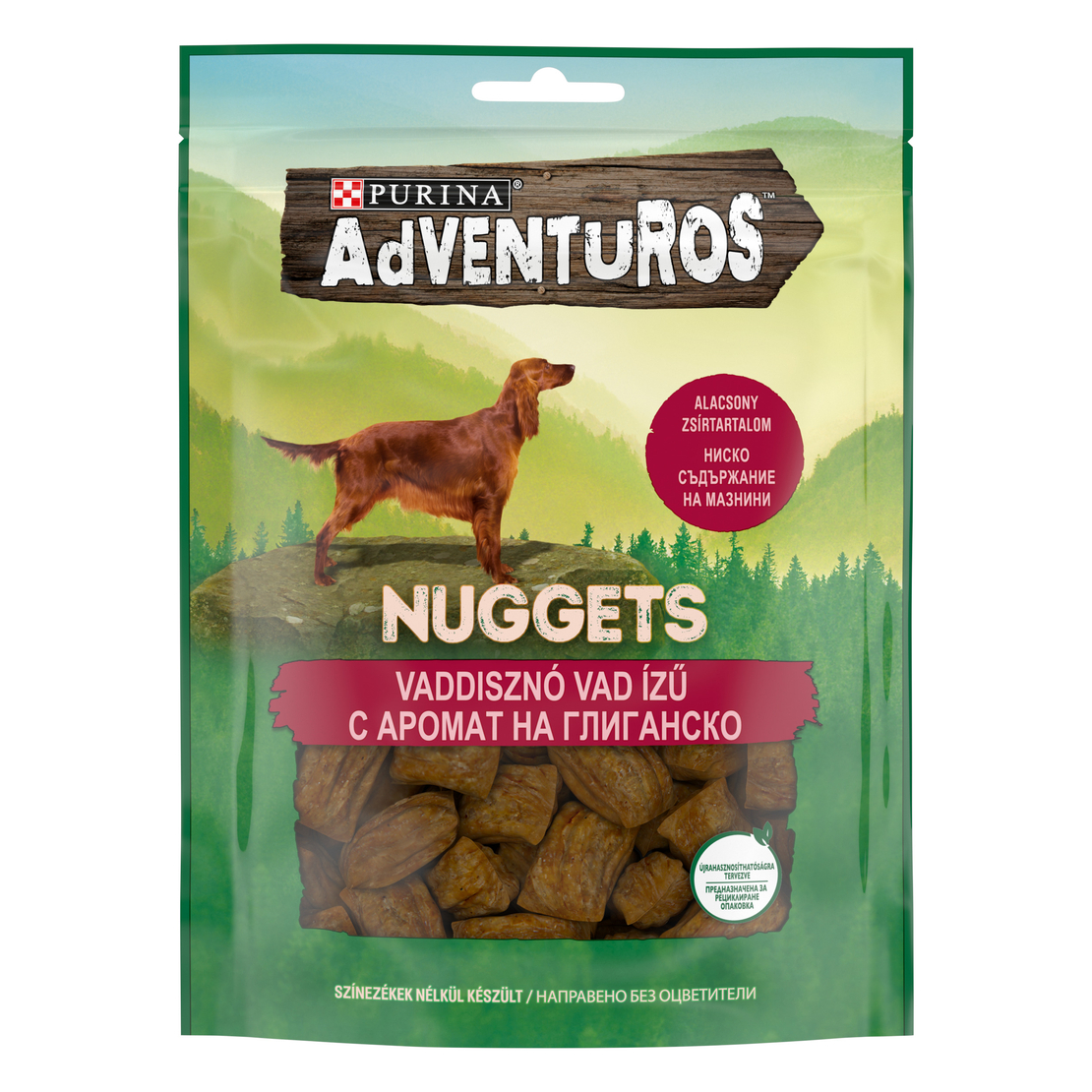 PURINA® ADVENTUROS ® Nuggets Лакомства за кучета в зряла възраст, глиганско, 90 гр