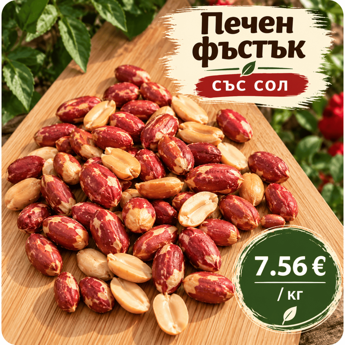 Печен фъстък със сол