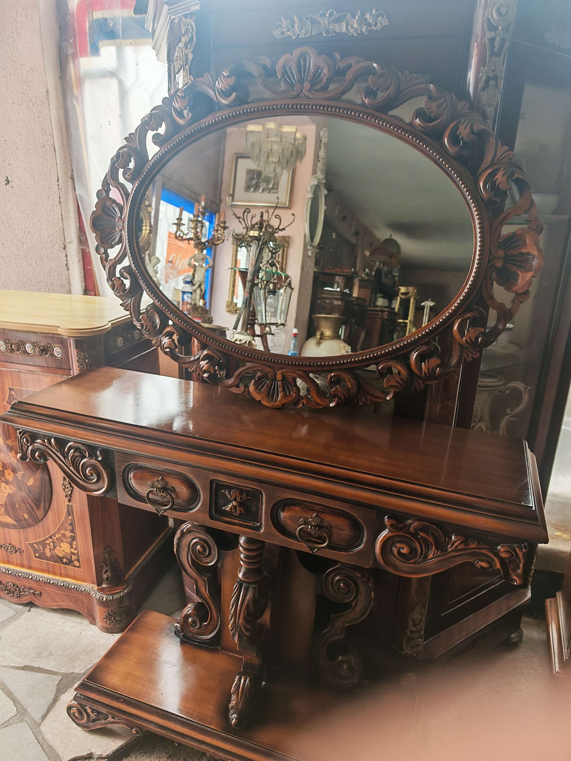 Барокова конзола с огледало