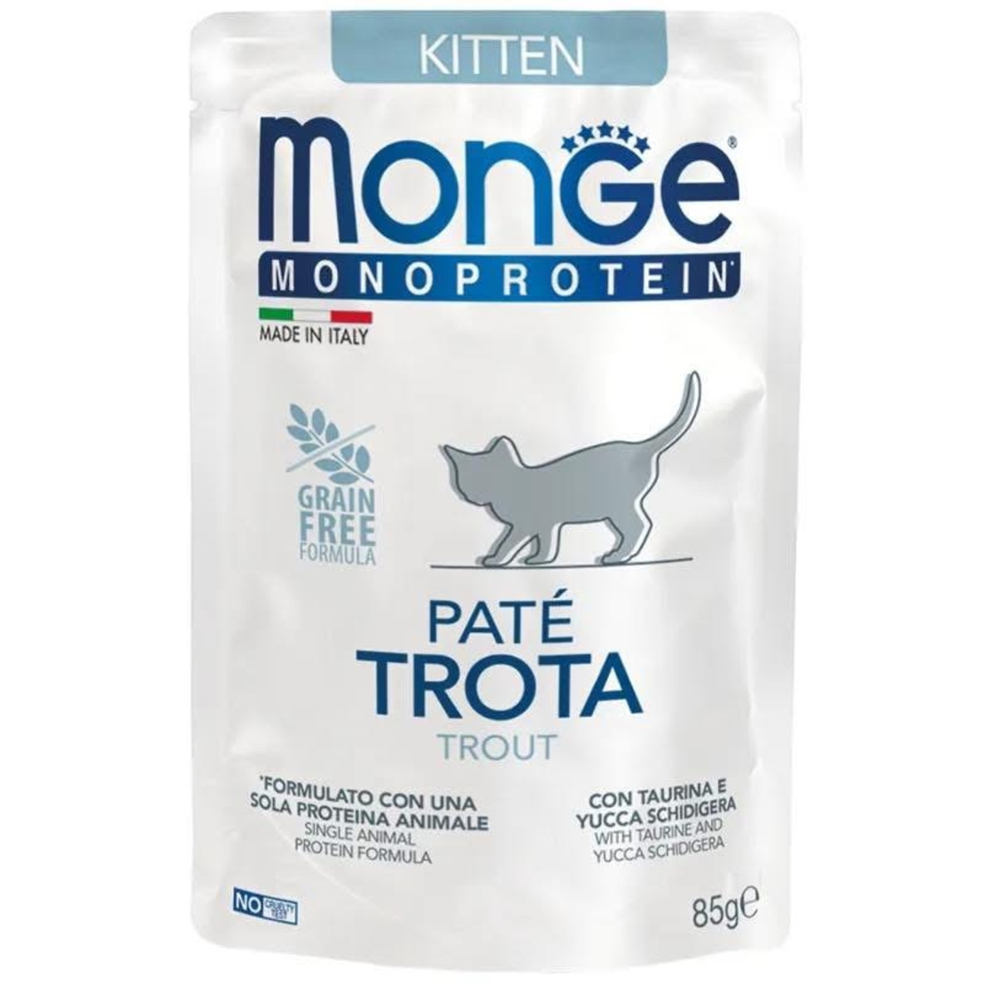 Monge Monoprotein Kitten Pate Trout - пауч за котенца с пъстърва 85 г