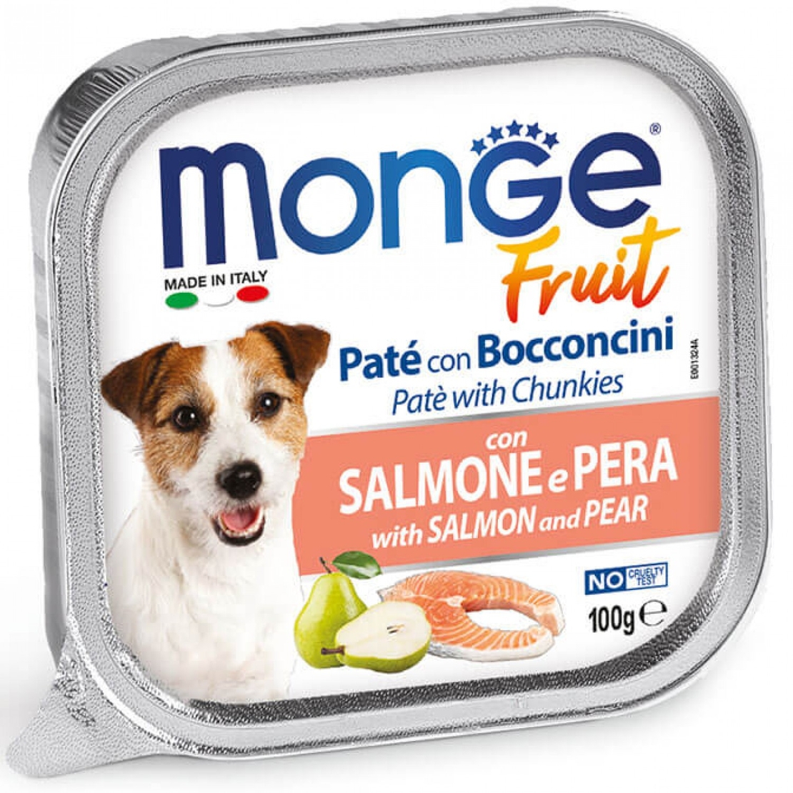 Monge Fruit Dog – пастет със сьомга и круша за кучета, 100 g