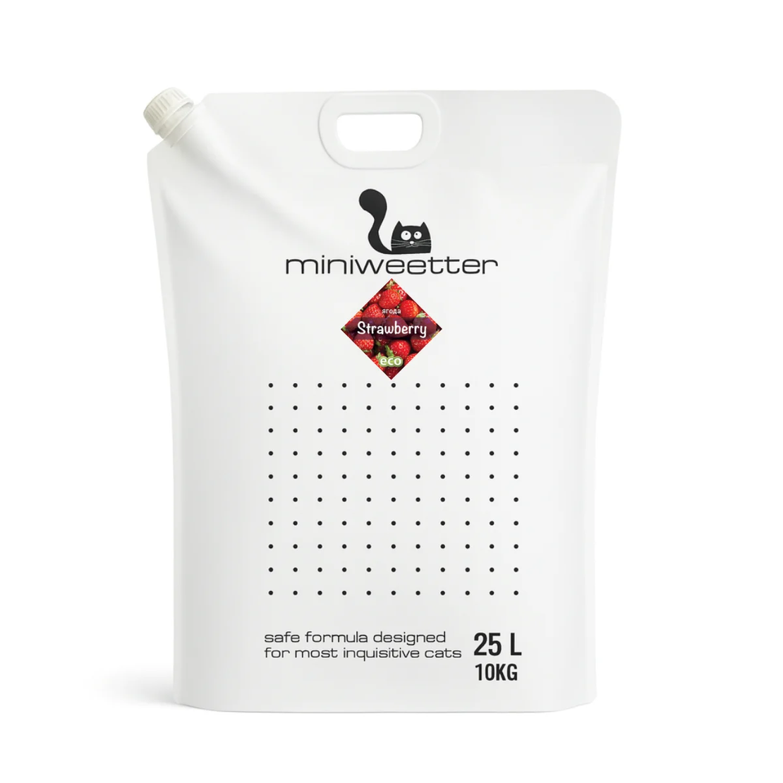 Miniweetter Strawberry – Биоразградима соева котешка тоалетна с аромат на ягода | 25L