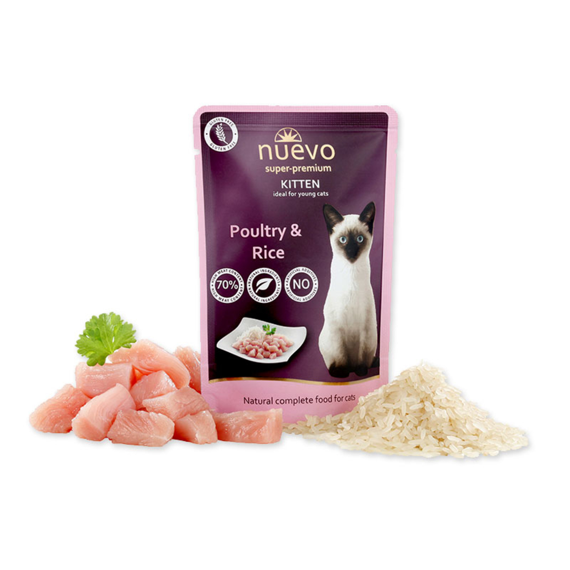 NUEVO Kitten Poultry & Rice - Пауч за котенца, птиче и ориз 85 г