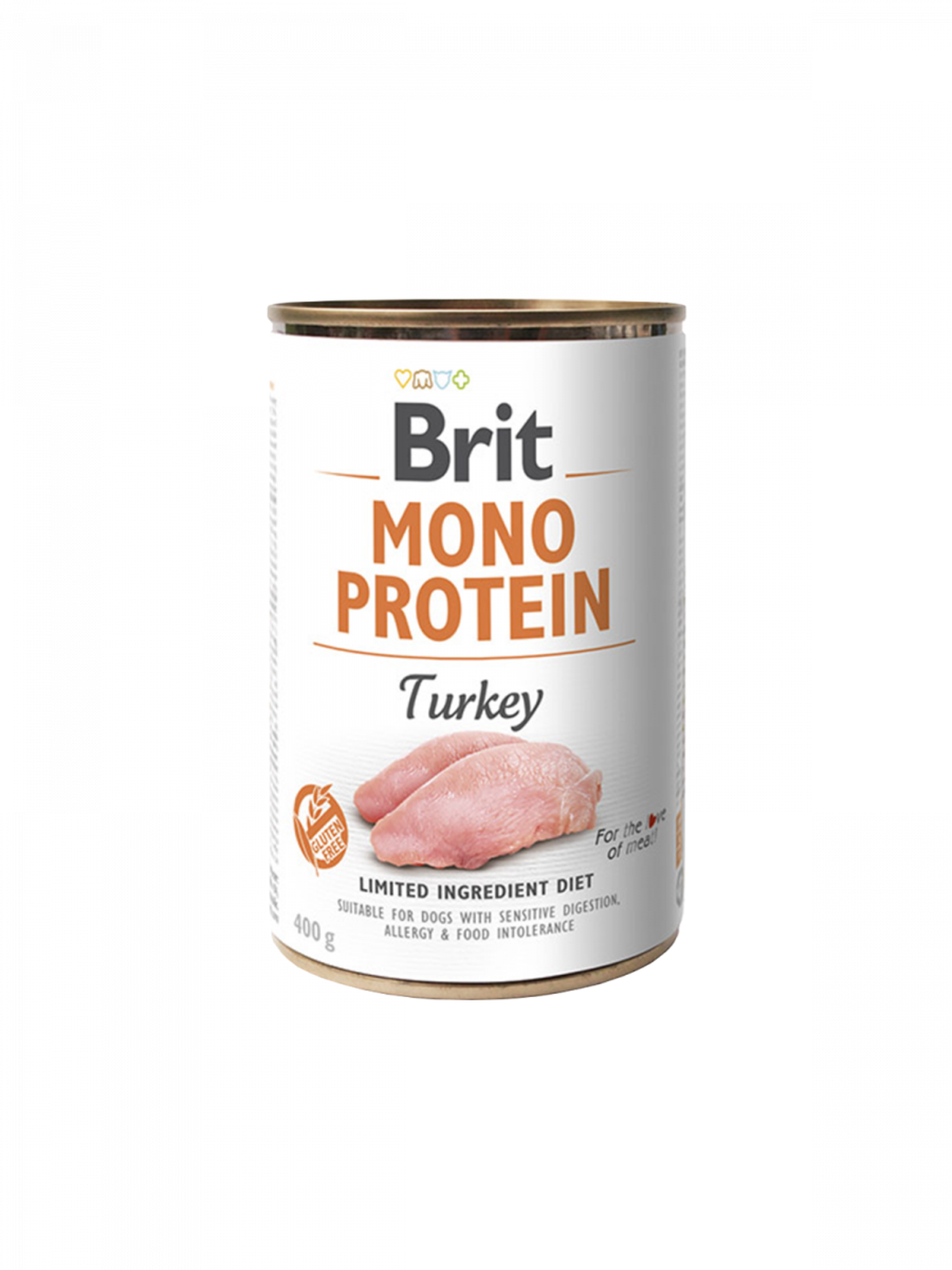 Brit Mono Protein Turkey - консервирана храна за кучета с 78% пуешко месо 400гр.