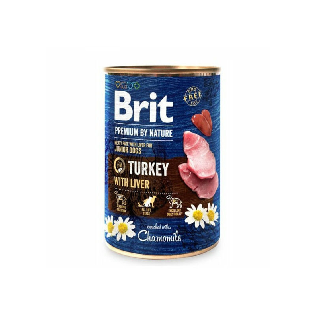 Brit Premium by Nature Turkey with Liver 400 г – Мокра храна за кучета с пуйка и черен дроб