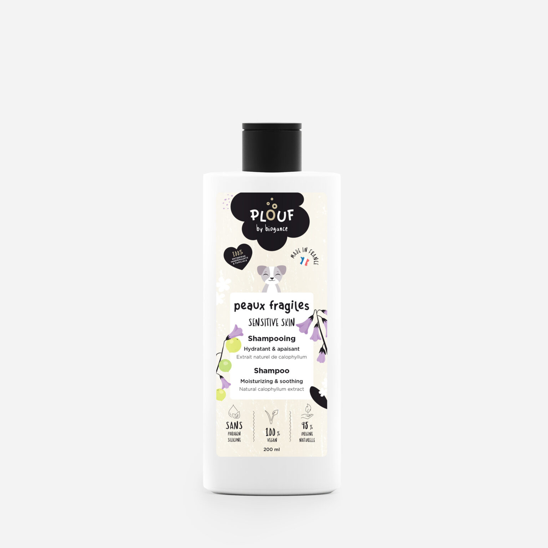 Plouf Sensitive Skin – Шампоан за чувствителна кожа с натурален екстракт от калофилум 200 мл