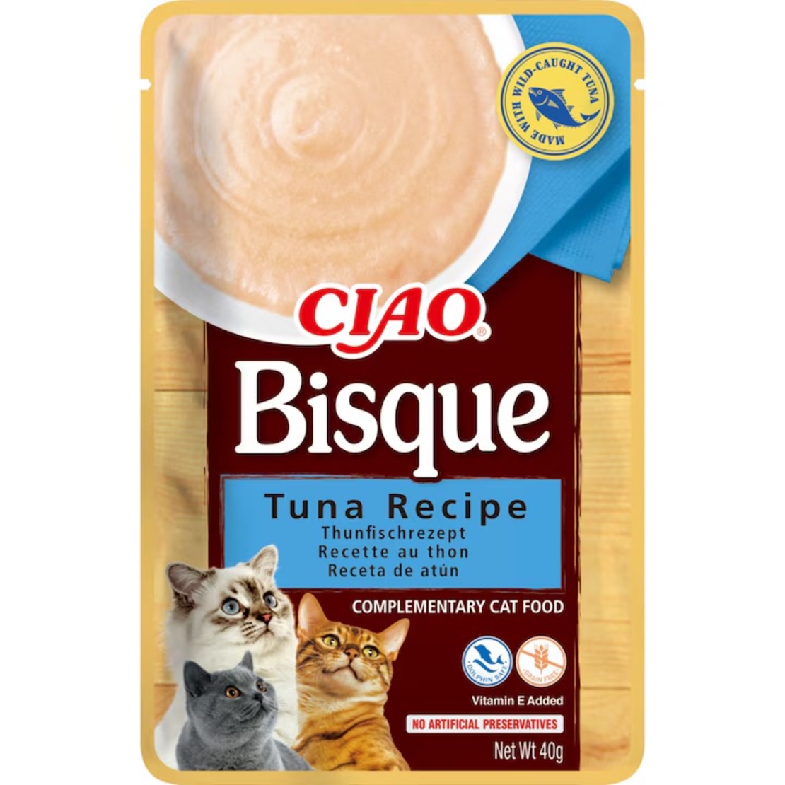 Inaba  Bisque Tuna Recipe - Крем супа за котки с риба тон, 40 гр