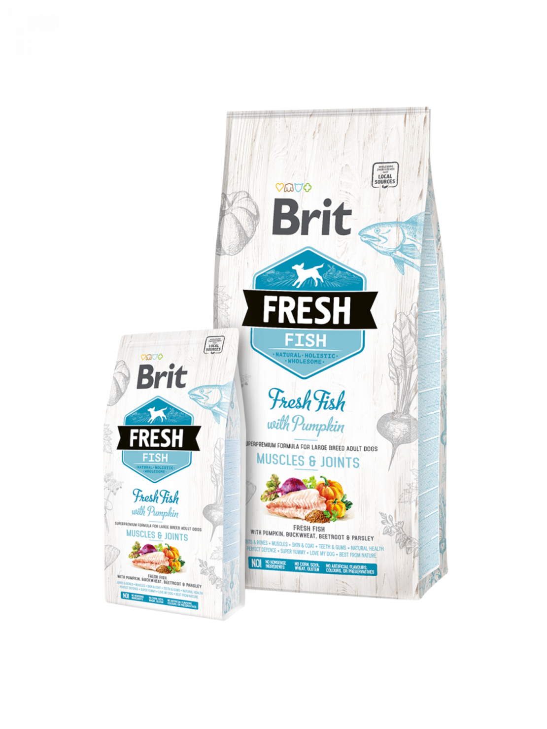 Brit Fresh Fish with Pumpkin Adult Large Muscles & Joints